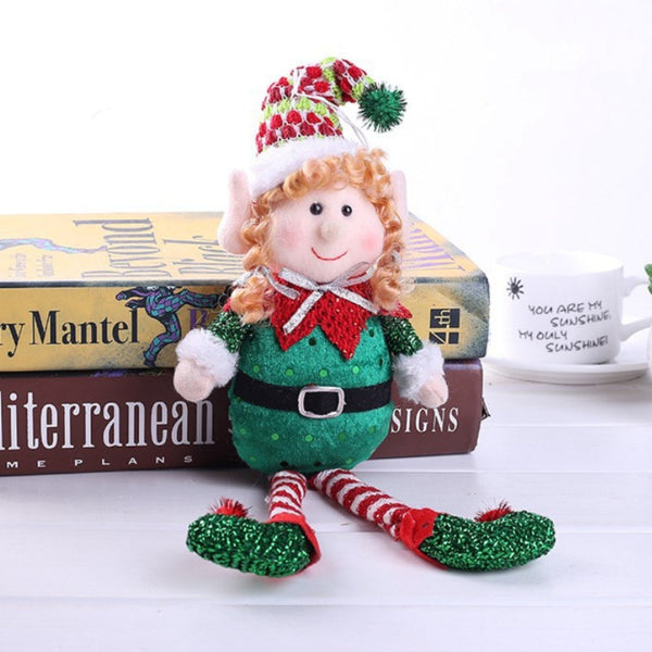 Cartoon Elf Doll Christmas Tree Pendants Window Decoration Seasonal Decorations