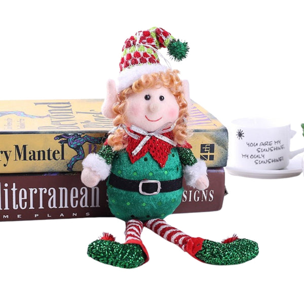 Cartoon Elf Doll Christmas Tree Pendants Window Decoration Seasonal Decorations