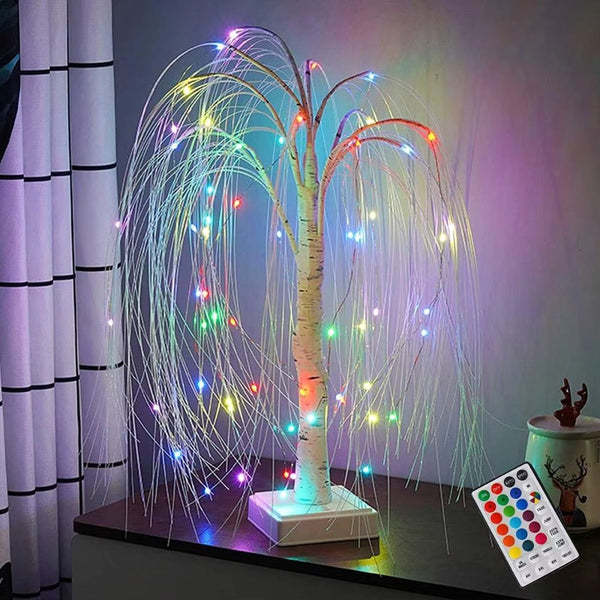 192 Led Willow Branch Lamp Dual Use For Home & Party Decor String Lights