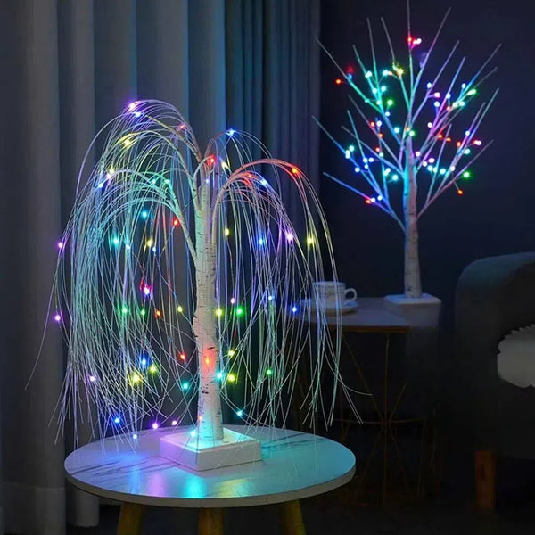 192 Led Willow Branch Lamp Dual Use For Home & Party Decor String Lights