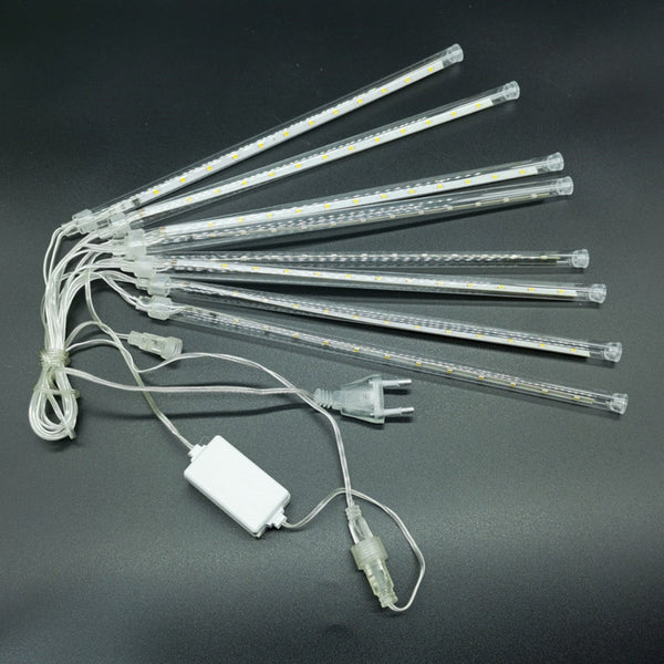 Solar Led Meteor Shower Rain Lights Holiday String Waterproof Garden Seasonal Decorations