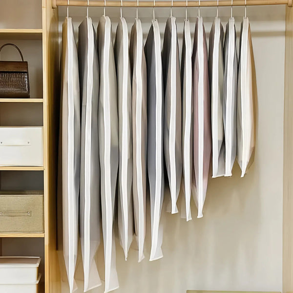 Transparent Hanging Dust Cover For Clothes Zippered Wedding Dress & Suit Storage Bag Garment Bags