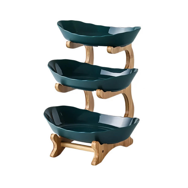 Modern Fruit Basket 2/3 Layer Plastic Snack Dish For Home Living Room Trays