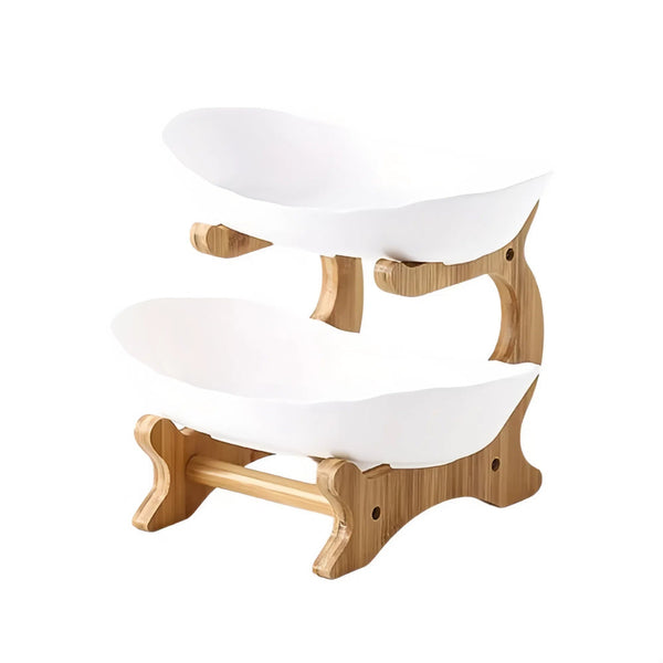 Modern Fruit Basket 2/3 Layer Plastic Snack Dish For Home Living Room Trays