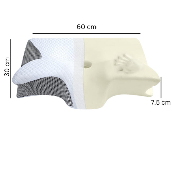 Memory Foam Cervical Pillow 2 In 1 Ergonomic Contour Orthopedic For Neck Pain Seat & Posture Cushions