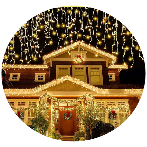 5M 7.5M Solar Curtain String Lights For Festive Outdoor Decor Seasonal Decorations