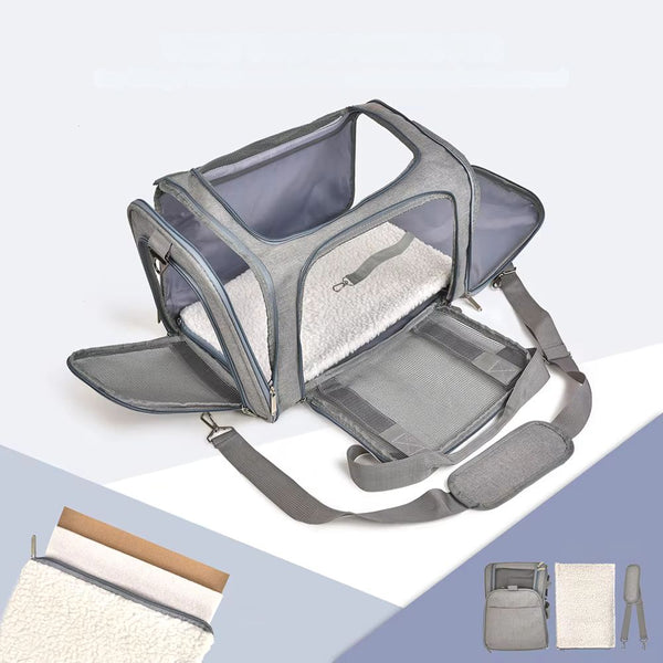 Airline Pet Carrier Bag Backpack For Small Dogs And Cats Small Animal Supplies