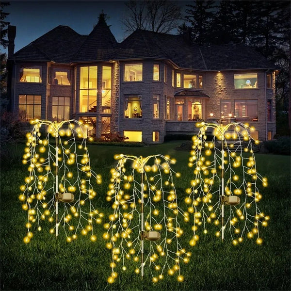 100 Led Solar Fireworks Lights For Patio & Garden String Lights