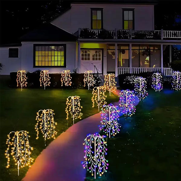 100 Led Solar Fireworks Lights For Patio & Garden String Lights