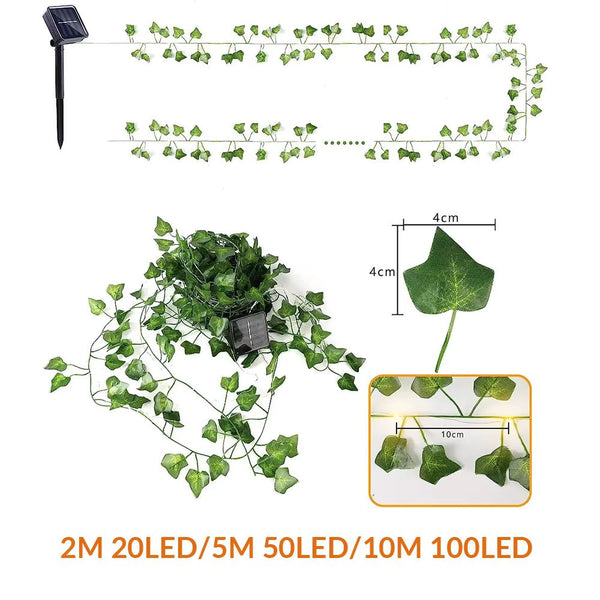 Outdoor Solar Maple Leaf Garland Fairy Lights For Festive Garden Decor Garden & Patio Torches