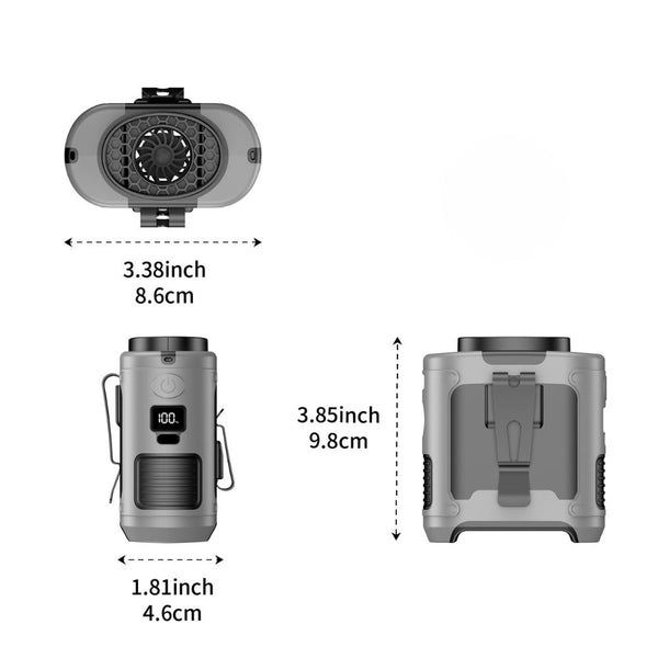 20000Mah Outdoor Waist Fan And Power Bank Convenient Portable Neck Portable Fans
