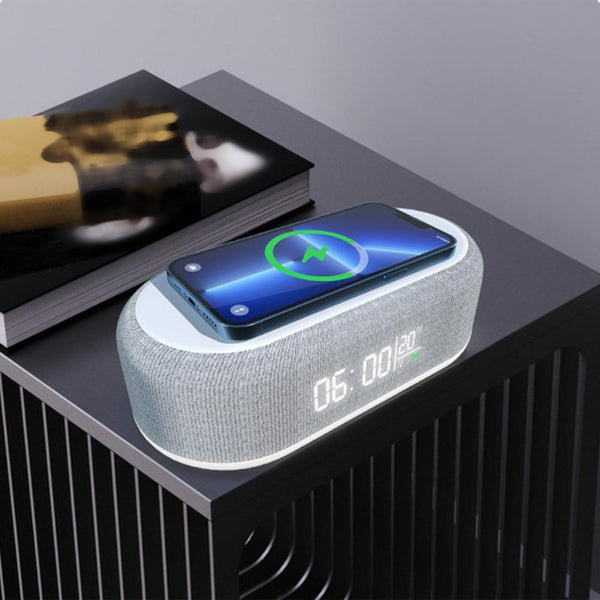 Wireless Charging Alarm Clock With Led Display And Night Light Alarm Clocks & Clock Radios