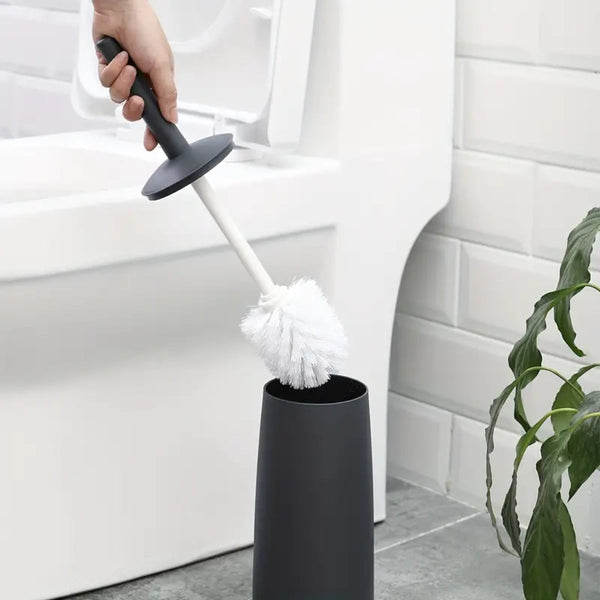 Plastic Toilet Brush And Holder Bathroom Removable Handle Sturdy Durable Toilet Brushes & Holders