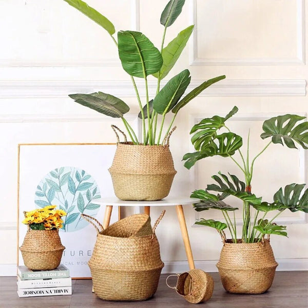 Nordic Style Seaweed Wicker Basket For Home Storage Baskets