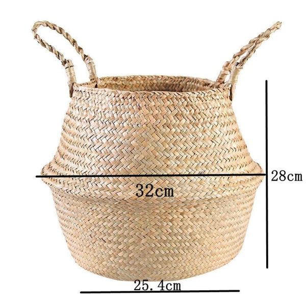 Nordic Style Seaweed Wicker Basket For Home Storage Baskets