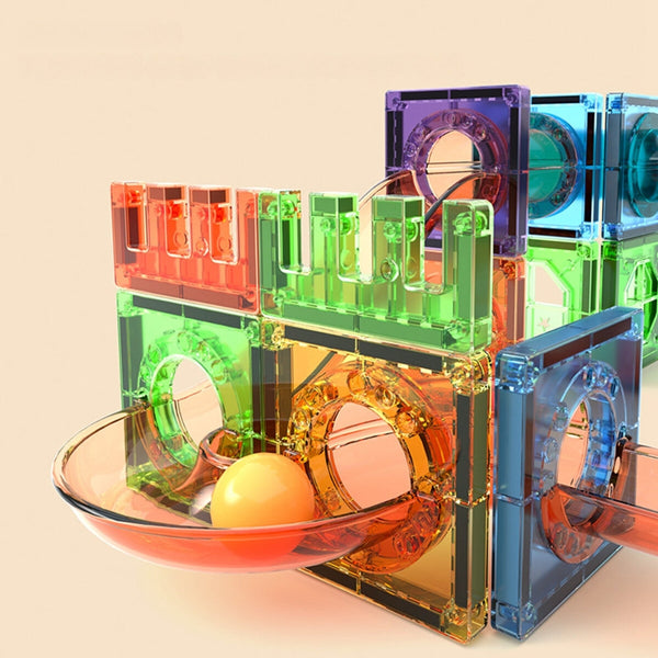 Light Magnetic Tiles Building Blocks For Kids 3D Clear Educational Toys