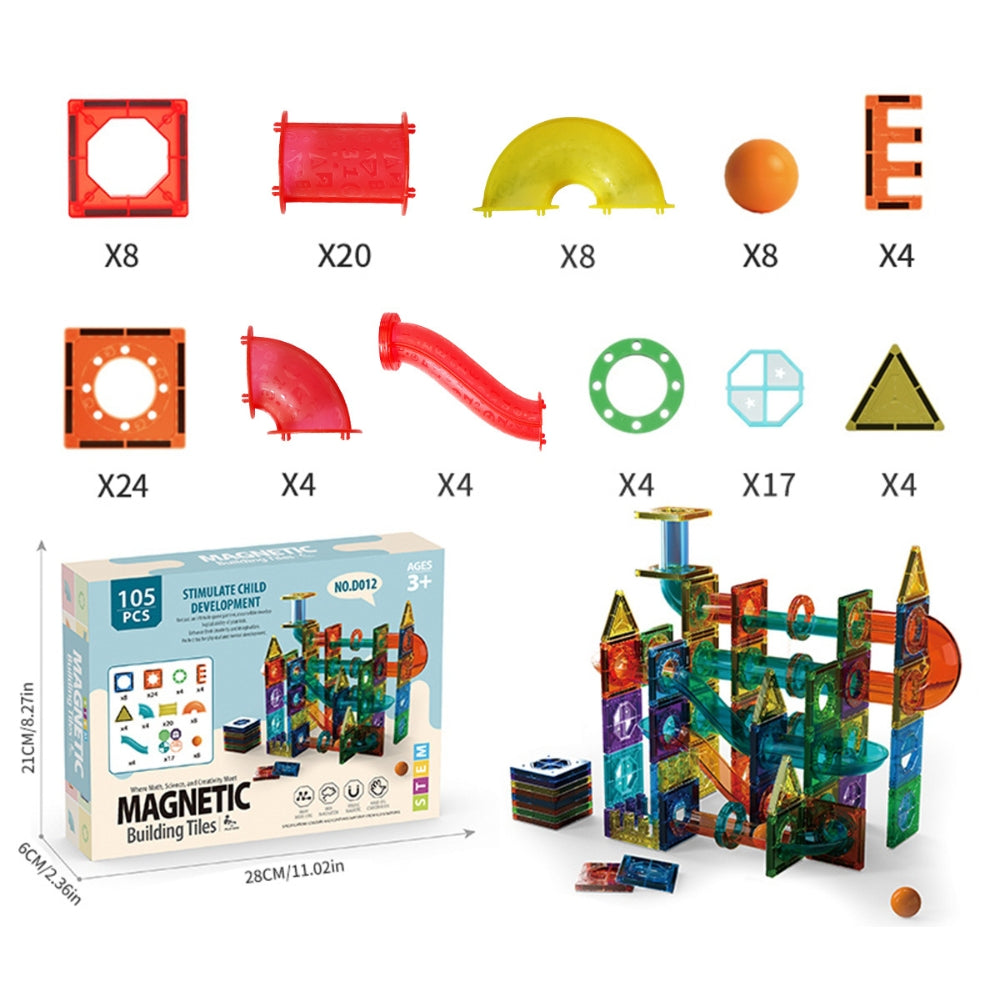 Light Magnetic Tiles Building Blocks For Kids 3D Clear Educational Toys