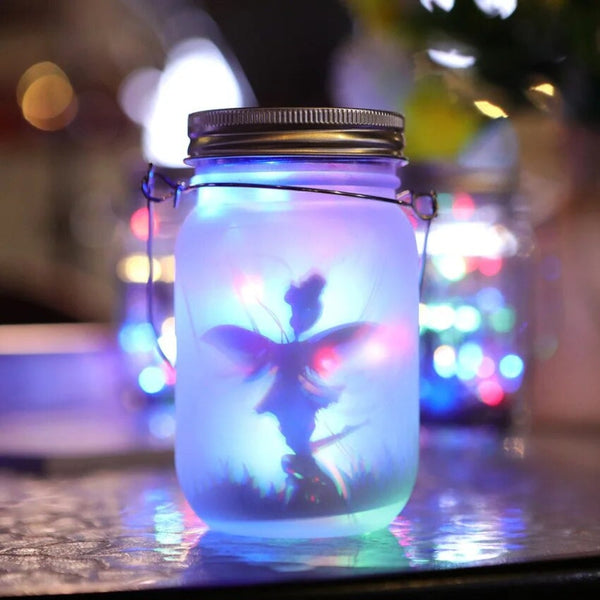 Solar Mason Jar Light Lantern Fairy Lights Hanging Standing Lamp Lanterns