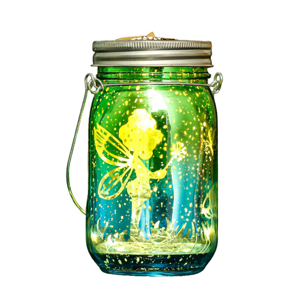 Solar Mason Jar Light Lantern Fairy Lights Hanging Standing Lamp Lanterns