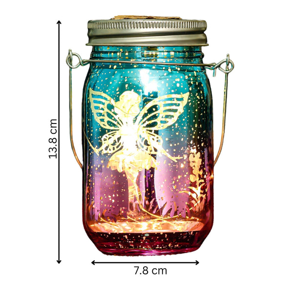 Solar Mason Jar Light Lantern Fairy Lights Hanging Standing Lamp Lanterns