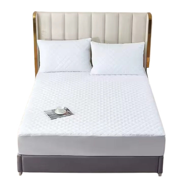 Luxury Fitted Quilted Cotton Cover Mattress Protector Topper Quilt Covers