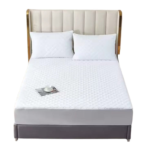 Luxury Fitted Quilted Cotton Cover Mattress Protector Topper Quilt Covers
