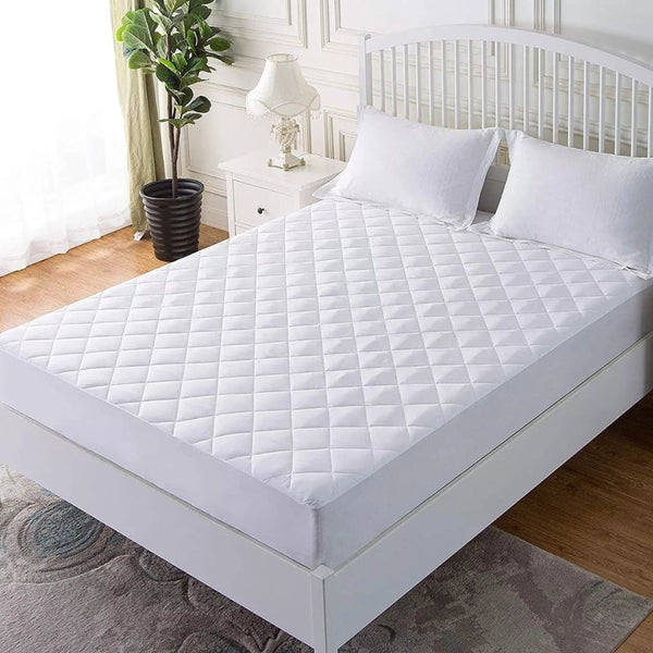 Luxury Fitted Quilted Cotton Cover Mattress Protector Topper Quilt Covers