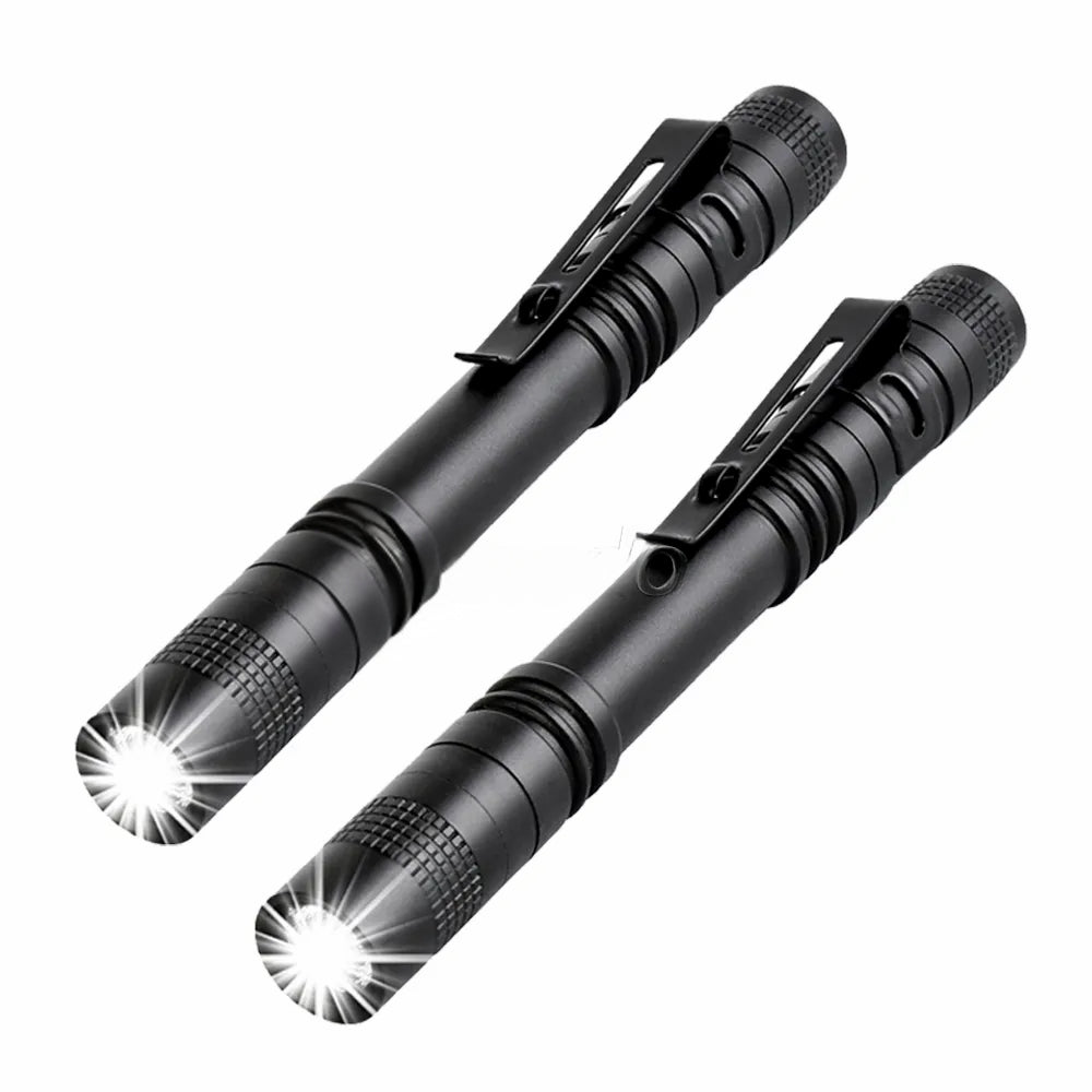 2 Pack Mini Led Torch Super Bright Flashlight Small Lamp Tiny Penlight Flashlights