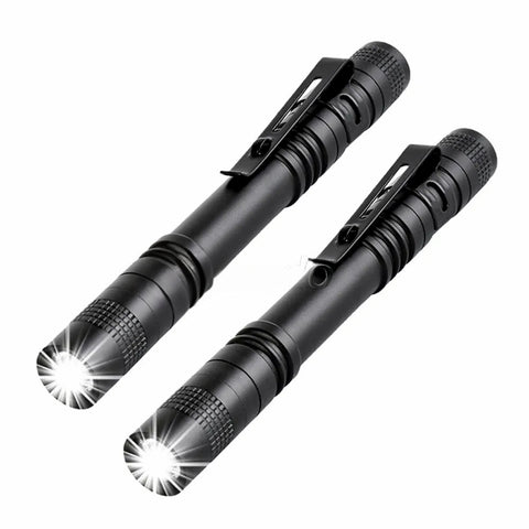 2 Pack Mini Led Torch Super Bright Flashlight Small Lamp Tiny Penlight Flashlights