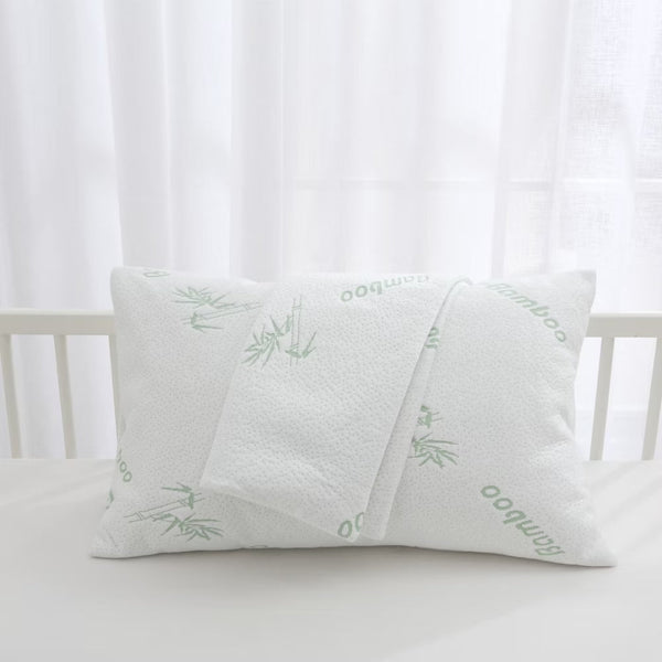 2Pcs Waterproof Bamboo Pillow Protector Case Breathable Slip Zipper Open Pillow Cases