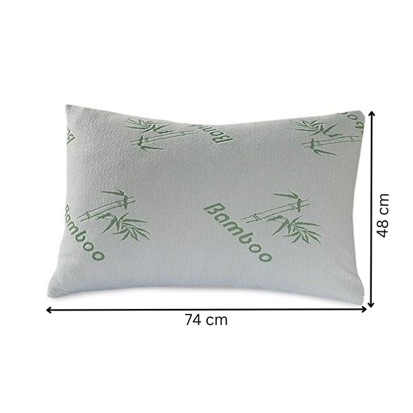 2Pcs Waterproof Bamboo Pillow Protector Case Breathable Slip Zipper Open Pillow Cases