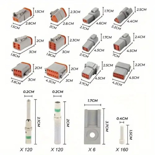 1600Pc Dt Connector Plug With Genuine Deutsch Crimp Tool Auto Marine Other Auto Tools & Supplies