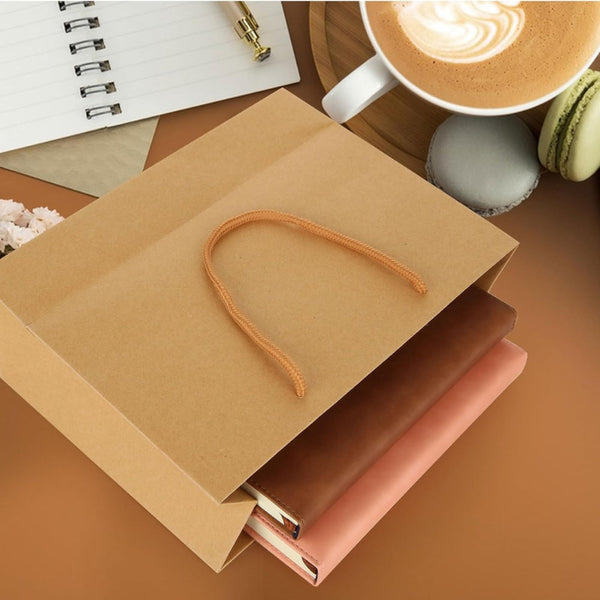 Kraft Paper Bags Gift Shopping Carry Craft Brown With Handles Gift Bags