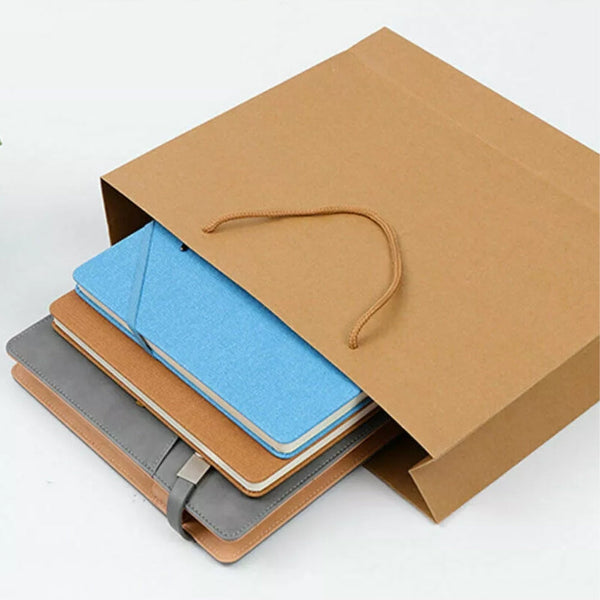 Kraft Paper Bags Gift Shopping Carry Craft Brown With Handles Gift Bags