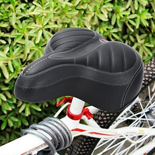 Wide Big Bum Bike Bicycle Gel Cruiser Comfort Saddle Seat Black Saddles & Seats