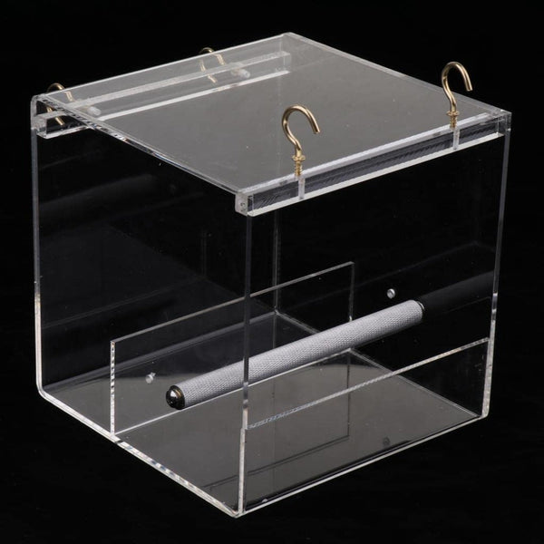 Automatic Acrylic Parrot Feeder Tidy Seed Bird Feeders