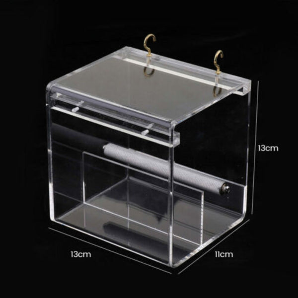 Automatic Acrylic Parrot Feeder Tidy Seed Bird Feeders