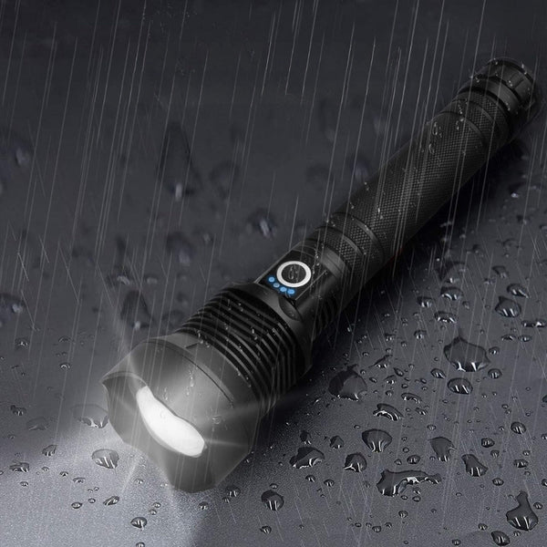 Ultra Bright Led Tactical Flashlight 3 Modes Zoom Torch Usb Charging Torches & Work Lights