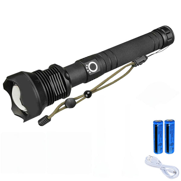 Ultra Bright Led Tactical Flashlight 3 Modes Zoom Torch Usb Charging Torches & Work Lights