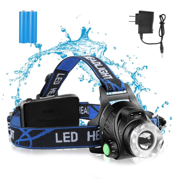 Led Head Torch Headlight Camping Headlamp Rechargeable Waterproof Fishing Light Head Torches