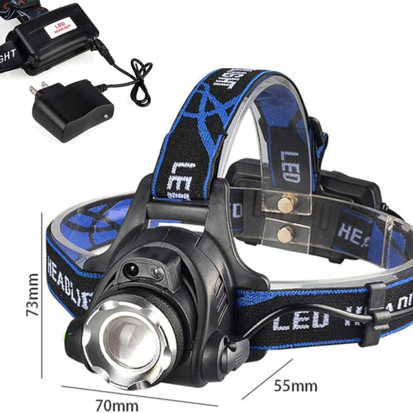 Led Head Torch Headlight Camping Headlamp Rechargeable Waterproof Fishing Light Head Torches