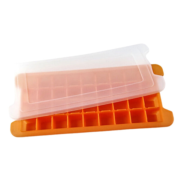 Silicone Ice Cube Whiskey Tray With Lid Mold Maker Tool Ice Cubes Trays & Moulds
