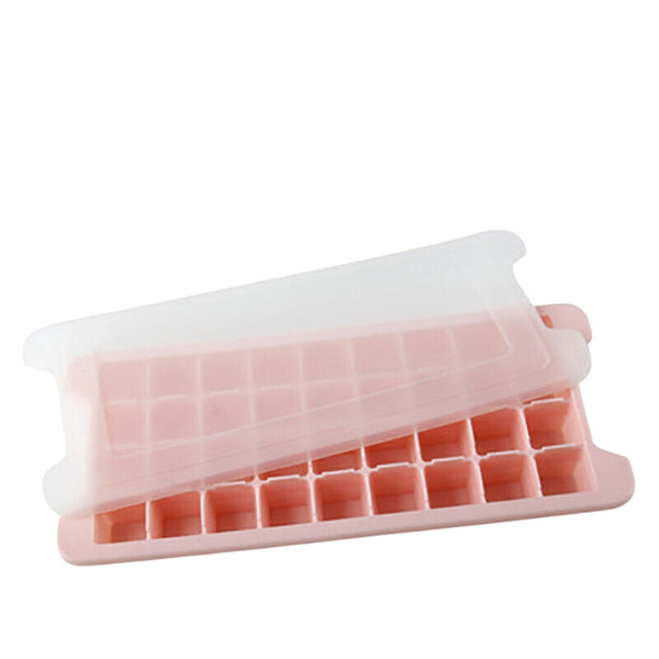Silicone Ice Cube Whiskey Tray With Lid Mold Maker Tool Ice Cubes Trays & Moulds