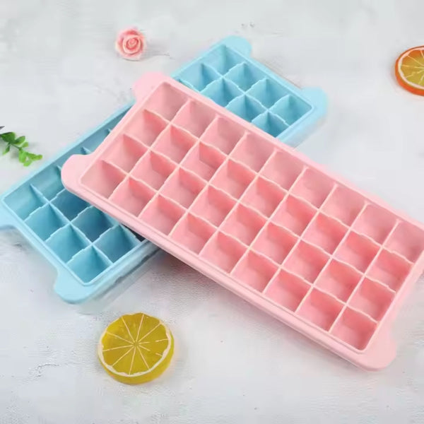 Silicone Ice Cube Whiskey Tray With Lid Mold Maker Tool Ice Cubes Trays & Moulds