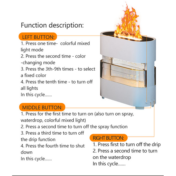 Rain Cloud Fire Humidifier Water Drip Diffuser Aroma With Remote Control Humidifiers