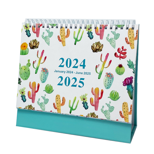 2024 English Creative Simple Desk Calendar Spring Flowers Calendars (Current)