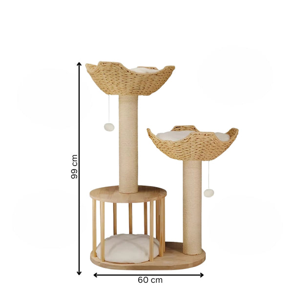 3 Tier Cat Climbing Tree Indoor Kittens Activity Center Tower With Scratching Post Furniture & Scratchers