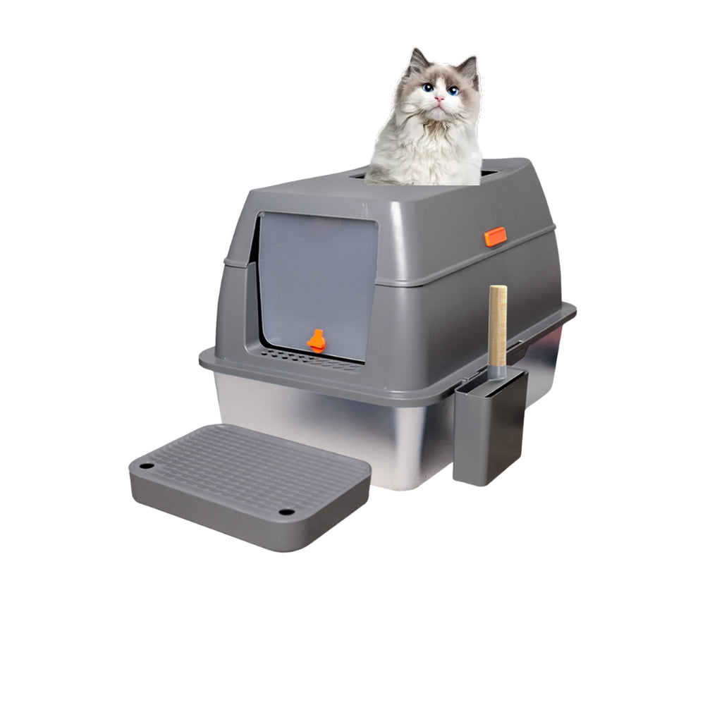Enclosed Box Front Top Exit Toilet Boxes With Lid Cat Litter