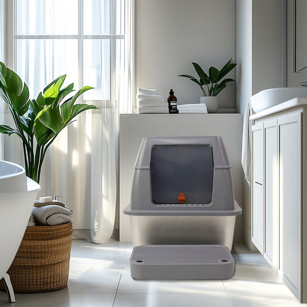 Enclosed Box Front Top Exit Toilet Boxes With Lid Cat Litter