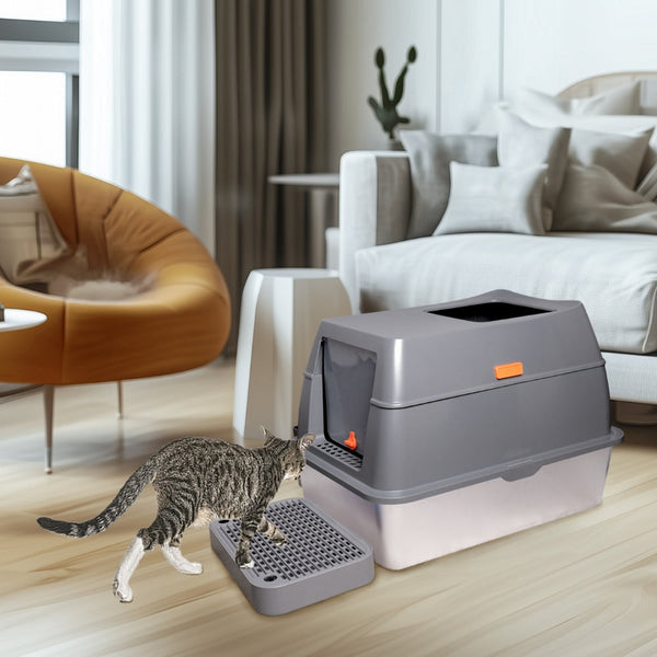 Enclosed Box Front Top Exit Toilet Boxes With Lid Cat Litter